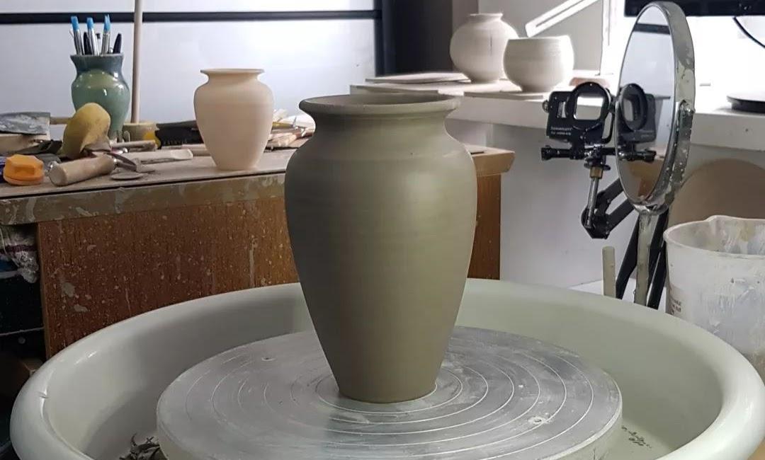 Pottery studio workspace